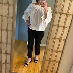 Banana Republic off the shoulder cotton blouse